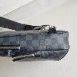 LV Avenue World Map Bumbag Black/Grey Damier Graphite Coated Canvas/Leather and Silver Hardware #RTET-1 - Image 10