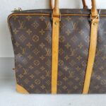 LV Document Bag Brown Monogram Coated Canvas with Leather and Gold Hardware #RTUO-2 - Image 2
