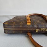 LV Document Bag Brown Monogram Coated Canvas with Leather and Gold Hardware #RTUO-2 - Image 9