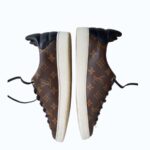 LV Frontrow Size8 Sneaker Brown Monogram Coated Canvas with Silver Hardware #RKUT-2 - Image 5