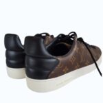 LV Frontrow Size8 Sneaker Brown Monogram Coated Canvas with Silver Hardware #RKUT-2 - Image 4