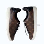 LV Frontrow Size8 Sneaker Brown Monogram Coated Canvas with Silver Hardware #RKUT-2 - Image 6