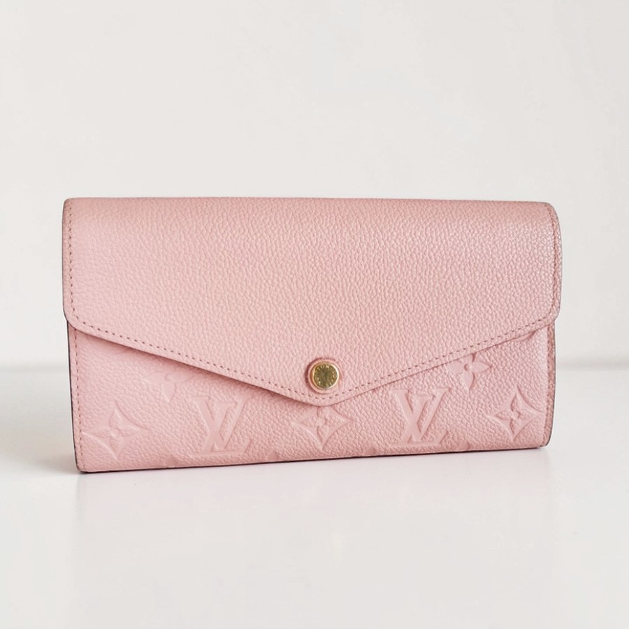 LV Sarah Wallet M64082 Pink Empreinte Leather with Gold Hardware #RTOK-4 (1)_ LV Sarah Wallet M64082 Pink Empreinte Leather with Gold Hardware #RTOK-4