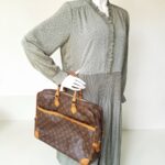 LV Vintage Document Bag Brown Monogram Coated Canvas with Leather and Gold Hardware #RTCY-3 - Image 26