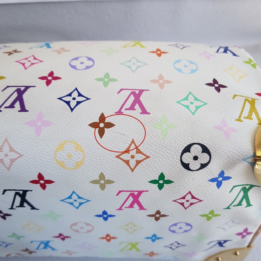 LV Vintage Speedy Multicolor Monogram Coated Canvas with Leather and Gold Hardware #RSRR-1 - Image 17