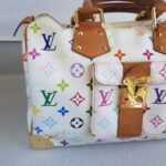 LV Vintage Speedy Multicolor Monogram Coated Canvas with Leather and Gold Hardware #RSRR-1 - Image 3