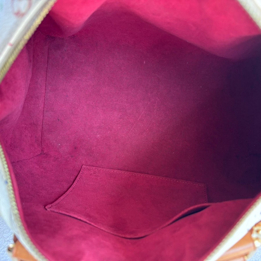 LV Vintage Speedy Multicolor Monogram Coated Canvas with Leather and Gold Hardware #RSRR-1 - Image 25