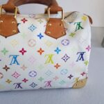 LV Vintage Speedy Multicolor Monogram Coated Canvas with Leather and Gold Hardware #RSRR-1 - Image 6