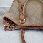Prada 2Way Bag Brown Canvas with Leather and Gold Hardware #RYTL-3 - Image 9