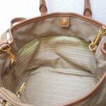 Prada 2Way Bag Brown Canvas with Leather and Gold Hardware #RYTL-3 - Image 28