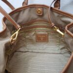 Prada 2Way Bag Brown Canvas with Leather and Gold Hardware #RYTL-3 - Image 29