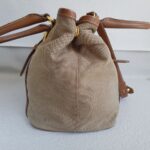 Prada 2Way Bag Brown Canvas with Leather and Gold Hardware #RYTL-3 - Image 8