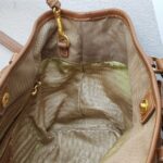 Prada 2Way Bag Brown Canvas with Leather and Gold Hardware #RYTL-3 - Image 25