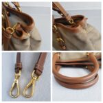 Prada 2Way Bag Brown Canvas with Leather and Gold Hardware #RYTL-3 - Image 17