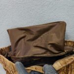 Prada BP0237 Clutch Brown Nylon with Gold Hardware #ROER-8 - Image 21