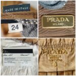 Prada BP0237 Clutch Brown Nylon with Gold Hardware #ROER-8 - Image 15