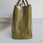 Prada Lux Tote Olive Green Saffiano Vernic Leather with Silver Hardware #RKLY-6 - Image 6