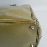 Prada Lux Tote Olive Green Saffiano Vernic Leather with Silver Hardware #RKLY-6 - Image 12