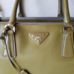 Prada Lux Tote Olive Green Saffiano Vernic Leather with Silver Hardware #RKLY-6 - Image 17
