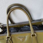 Prada Lux Tote Olive Green Saffiano Vernic Leather with Silver Hardware #RKLY-6 - Image 18