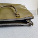 Prada Lux Tote Olive Green Saffiano Vernic Leather with Silver Hardware #RKLY-6 - Image 9