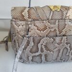 Tod's Wave Bag Grey/yellow Snake Skin with Silver Hardware #RCEO-4 - Image 7