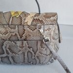 Tod's Wave Bag Grey/yellow Snake Skin with Silver Hardware #RCEO-4 - Image 8