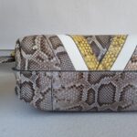 Tod's Wave Bag Grey/yellow Snake Skin with Silver Hardware #RCEO-4 - Image 11
