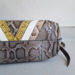 Tod's Wave Bag Grey/yellow Snake Skin with Silver Hardware #RCEO-4 - Image 12