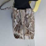 Tod's Wave Bag Grey/yellow Snake Skin with Silver Hardware #RCEO-4 - Image 10
