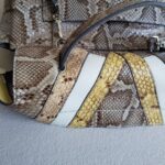 Tod's Wave Bag Grey/yellow Snake Skin with Silver Hardware #RCEO-4 - Image 5