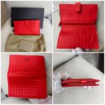 Bottega Veneta Bi-fold Wallet Red Nappa Leather #ROLY-5 - Image 2
