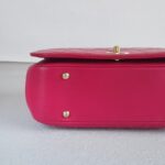 Chanel 2way Bag Pinkish Red Lambskin with Light Gold Hardware #ROLL-1 - Image 11