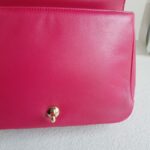 Chanel 2way Bag Pinkish Red Lambskin with Light Gold Hardware #ROLL-1 - Image 22