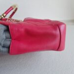 Chanel 2way Bag Pinkish Red Lambskin with Light Gold Hardware #ROLL-1 - Image 9