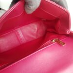 Chanel 2way Bag Pinkish Red Lambskin with Light Gold Hardware #ROLL-1 - Image 27