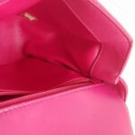 Chanel 2way Bag Pinkish Red Lambskin with Light Gold Hardware #ROLL-1 - Image 24