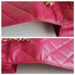 Chanel 2way Bag Pinkish Red Lambskin with Light Gold Hardware #ROLL-1 - Image 20