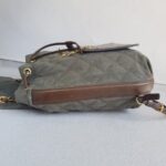 Chanel Backpack Olive Green Canvas with Leather and Gold Hardware #RERC-6 - Image 5