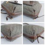 Chanel Backpack Olive Green Canvas with Leather and Gold Hardware #RERC-6 - Image 9