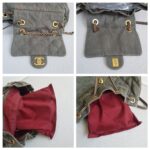 Chanel Backpack Olive Green Canvas with Leather and Gold Hardware #RERC-6 - Image 16