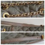 Chanel Backpack Olive Green Canvas with Leather and Gold Hardware #RERC-6 - Image 13