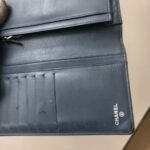 Chanel Bi-fold Blue Grained Calfskin with Ruthenium Hardware #ROYY-2 - Image 15