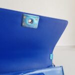 Chanel Boy Medium 25cm Blue Patent Leather with Silver Hardware #RTSK-2 - Image 22