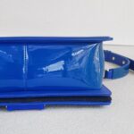 Chanel Boy Medium 25cm Blue Patent Leather with Silver Hardware #RTSK-2 - Image 14
