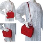 Chanel CC Filigree Vanity Bag Red Grained Calfskin with Gold Hardware #RTSK-1 - Image 28