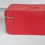 Chanel CC Filigree Vanity Bag Red Grained Calfskin with Gold Hardware #RTSK-1 - Image 10