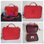 Chanel CC Filigree Vanity Bag Red Grained Calfskin with Gold Hardware #RTSK-1 - Image 2