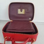 Chanel CC Filigree Vanity Bag Red Grained Calfskin with Gold Hardware #RTSK-1 - Image 20