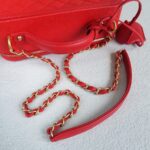 Chanel CC Filigree Vanity Bag Red Grained Calfskin with Gold Hardware #RTSK-1 - Image 14